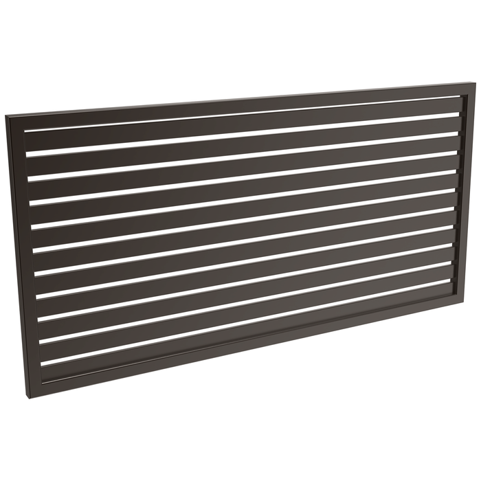 ProtectorAl 1001-2000W X 300-1000H Satin Black Aluminium Welded Slat Panel Horizontal 18mm Gap - Black