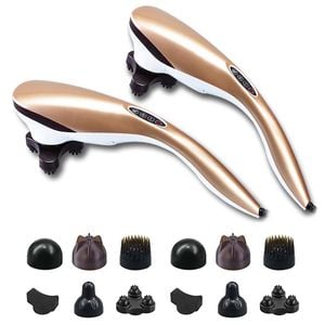 SOGA 2X 6-Head Handheld Massager Gold