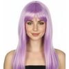 LONG WIG Straight Party Hair Costume Fringe Cosplay Fancy Dress 70cm Wos Light Purple 22457