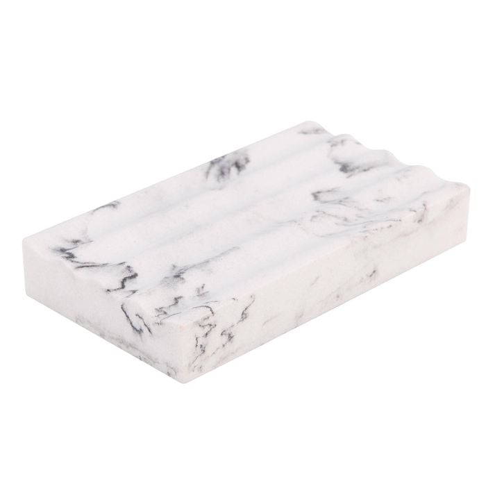 Astin Sinclair 12 x 7 x 2cm Marble Rue Wavy Soap Dish