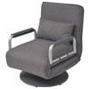 vidaXL Swivel Chair and Sofa Bed Dark Grey Adjustable Convertible
