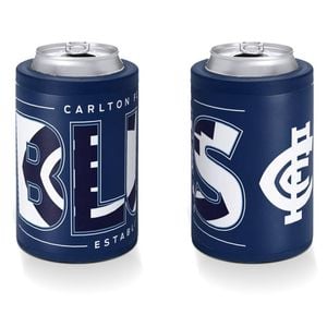 Carlton Blues AFL Insulated Stainless Steel Can Cooler With Twist Top Lid