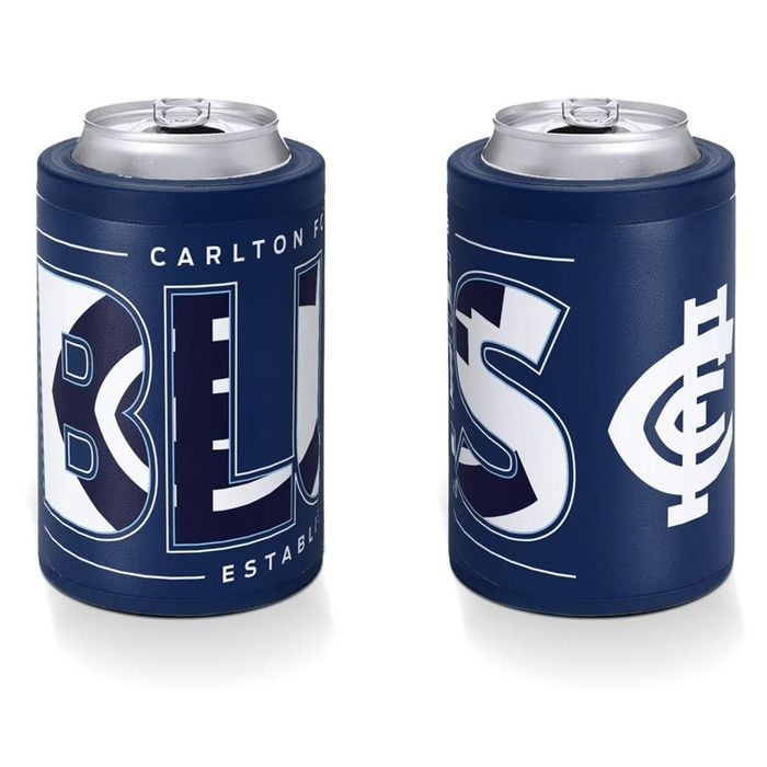 Carlton Blues AFL Insulated Stainless Steel Can Cooler With Twist Top Lid