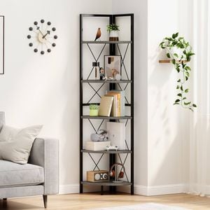 Costway 5-tier Utility Corner Organizer Bookcase Display Rack