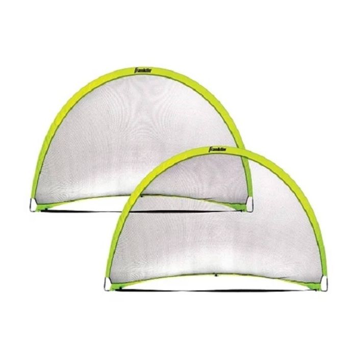 2pc Franklin Pop Up Dome Portable Soccer Goal Set Neon Yellow 1.83x1.21m