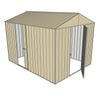 Build-a-Shed 2.3 x 3.0 x 2.3m Front Gable Dual Door Deep Shed - Cream