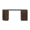 Payton Benjamin Ripple Grand 3 Drawer Rhf Computer Work Desk Table Walnut