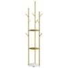 Levede Coat Rack Hat Clothes Stand Hanger Garment Hook Tree Metal Organizer Gold