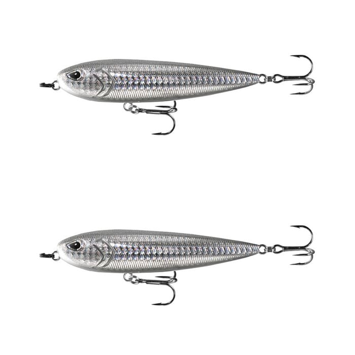 2x 13 Fishing 108mm Navigator Topwater Pencil Bait Fishing Lures - Disco Shad