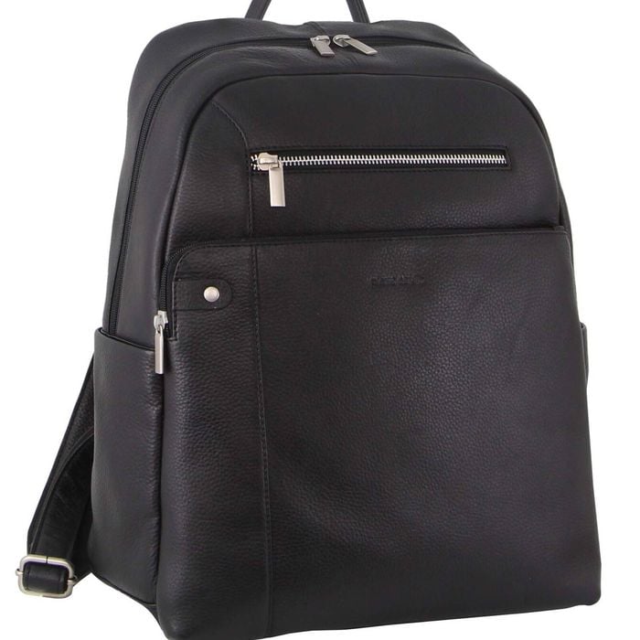 Pierre Cardin s Leather Business Backpack Black