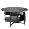 VEVOR Lift Round Top Coffee Table Black for Living Room