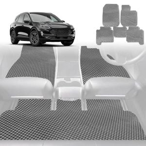 6D Diamond Car Floor Mats for Ford Escape 2020-Current-Full Set-Grey-Outback GT