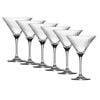 6pc Krosno Martini Glasses Crystalline Glass 240ml Capacity Set
