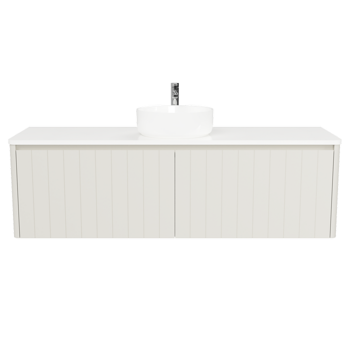 New England Joinery 1500mm Noble Centre Basin SilkSurface Top Wall Hung Vanity