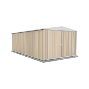 Absco Sheds 3.0 x 5.96 x 2.06m Classic Cream Utility Three Door Garden Shed
