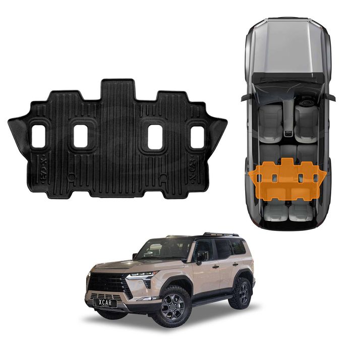 3d Third Row Seat Floor Mat For Lexus Gx 550 Gx550 7 Seater 2024-onwards Heavy Duty All Weather Car Mats Carpet Liner