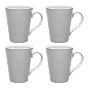 On Swirl Mug Set Of 4 Grey Noritake