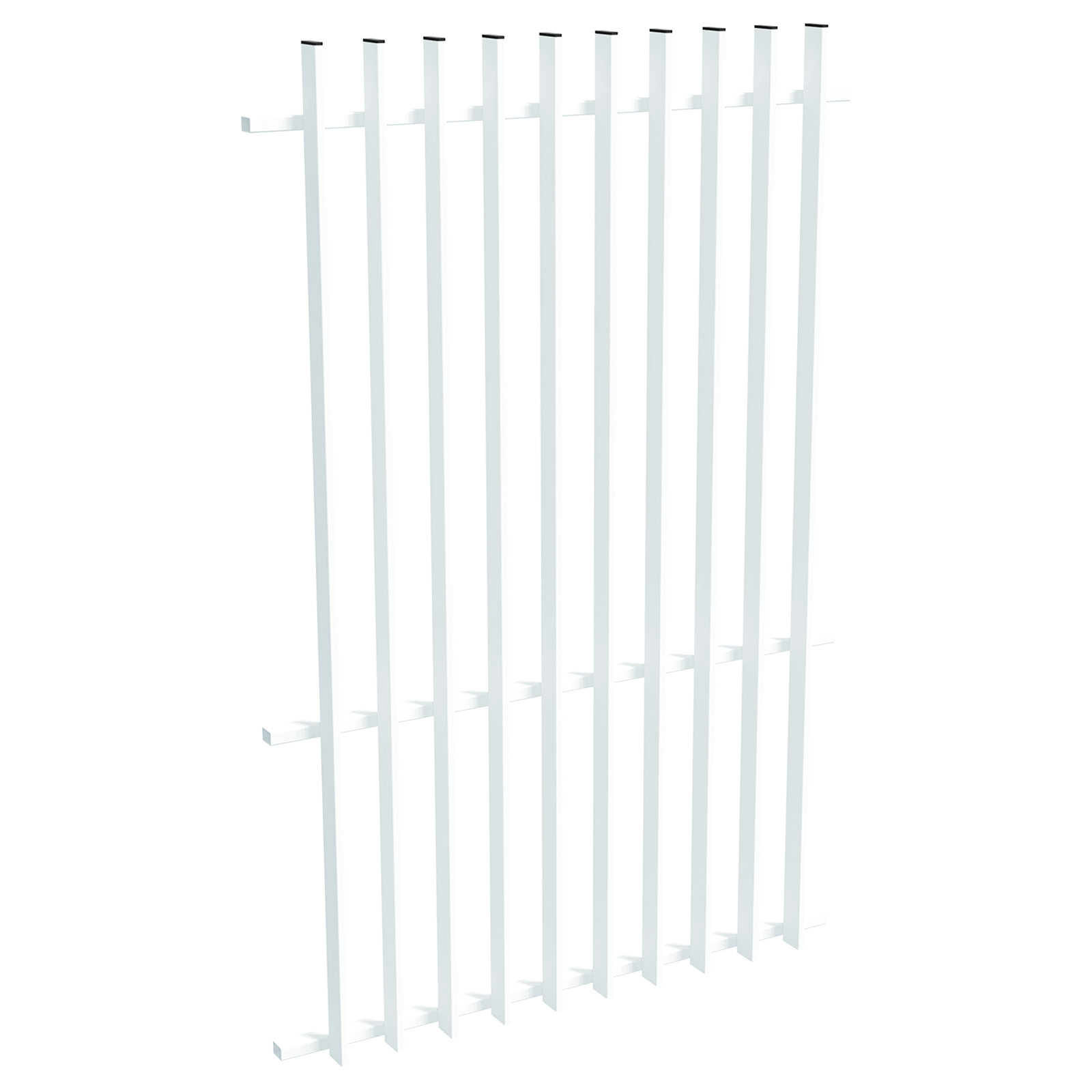 ProtectorAl 2400mm x 1500mm Pearl White Aluminium Radiator Pool Fence Panel With Mid Rail thumbnail 2