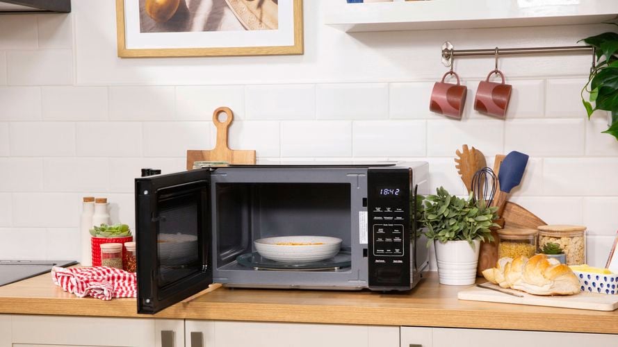 Microwave
  with open door