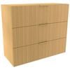 Lugna 768 x 900 x 380mm Sand 3 Drawer Storage Cabinet
