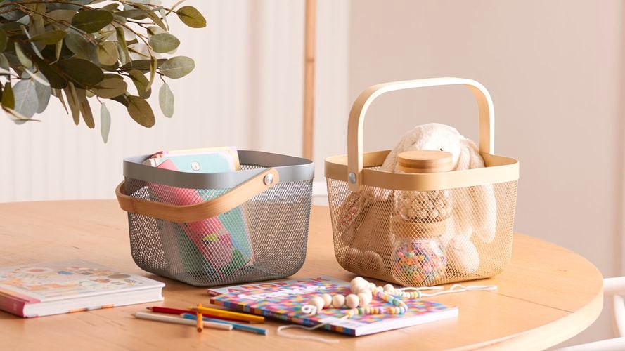 Boxsweden mesh storage baskets.
