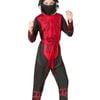 Japanese Red And Black Ninja Boys Costume - 6-8