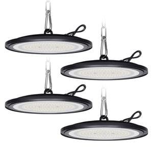 Advwin High Bay Lights 6500K 21000LM, LED UFO Shop Light Lamp 4 Pack for Factory Warehouse Workshop Factory Store