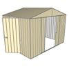 Build-a-Shed 3.0 x 2.3 x 2.3m Double Sliding and Single Hinge Door Narrow Shed - Cream