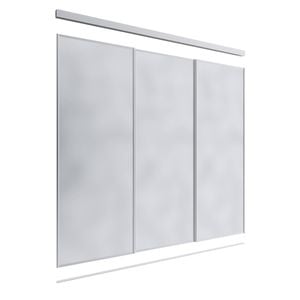 Lugna 2400 x 1801 - 2700mm 3 Mirror Wardrobe Door Package