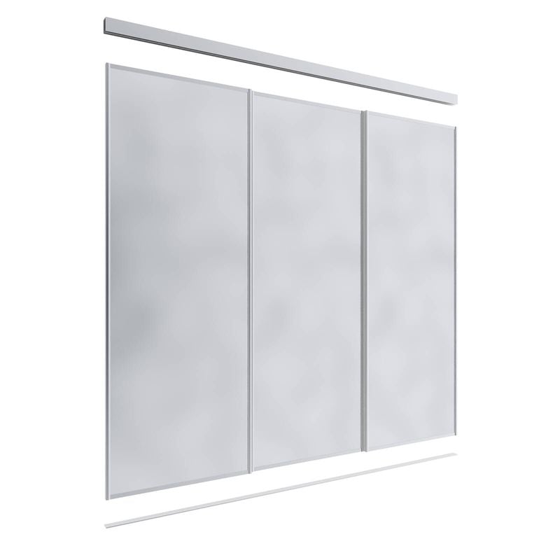 Lugna 2400 x 1801 - 2700mm 3 Mirror Wardrobe Door Package