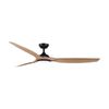 Capri II Smart DC Ceiling Fan with LED Light & Remote (52" / Black / Teak)