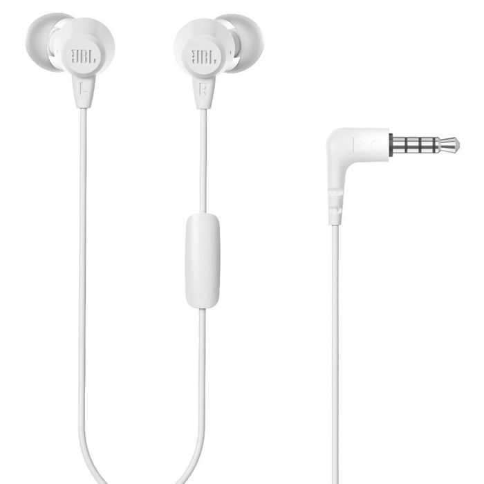 JBL C50HI In-Ear Headphones - White
