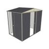 Build-a-Shed 2.3 x 1.5 x 2.3m Front Gable Two Single Sliding Door Narrow Shed - Grey