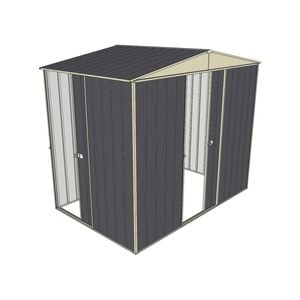 Build-a-Shed 2.3 x 1.5 x 2.3m Front Gable Two Single Sliding Door Narrow Shed - Grey