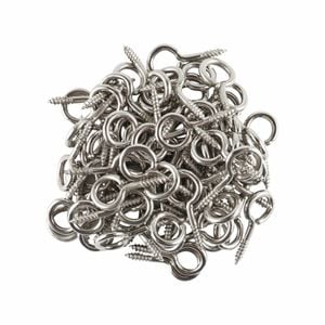 Everhang 23mm Nickel Plated Screw Eyes - 100 Pack