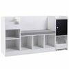Costway 7 Cubby Kid Bookshelf Bench Reading Nook Shelf Blackboard