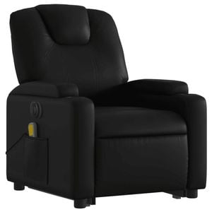 vidaXL Electric Stand up Massage Recliner Chair Armchair Black Faux Leather