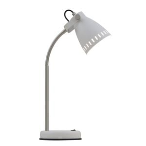 Telbix Nova Contemporary Table Desk Lamp Light Metal White