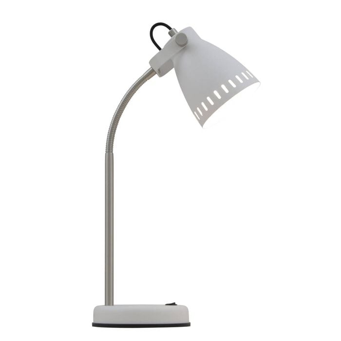 Telbix Nova Contemporary Table Desk Lamp Light Metal White