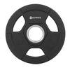 Ultimate 195 x 195 x 40mm 2.5kg Black 3 Grip Rubber Weight Plate