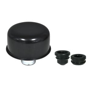 Black Push-in Breather Cap & Grommet Set Suit Aftermarket Valve/rocker Covers