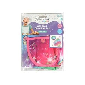 2pc Topchef Kids Water Resistant Baking Apron and Chef Hat Set Assorted