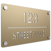ProtectorAl 380mm x 220mm Gold Matt Custom House Sign ACM Cut Through