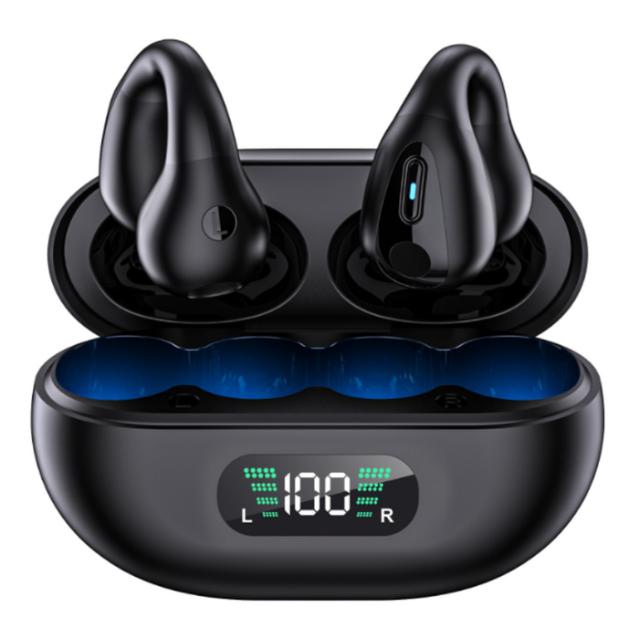 Salelink Open Ear Clip Headphones Wireless Earbuds Bluetooth Over Ear Buds Bone Conduction