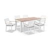 Outdoor Balmoral 1.8M Teak Top Aluminium Table & 6 Capri Dining Chairs