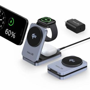 Tough On MagFold Qi2 3-in-1 Wireless Charger Foldable Compatible with MagSafe