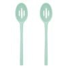 2PK Tovolo Flex-Core All Silicone Slotted Deep Spoon Cooking Utensil Light Aqua