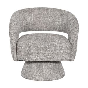 Ivie Fabric Swivel Accent Occasional Chair Almond Grey