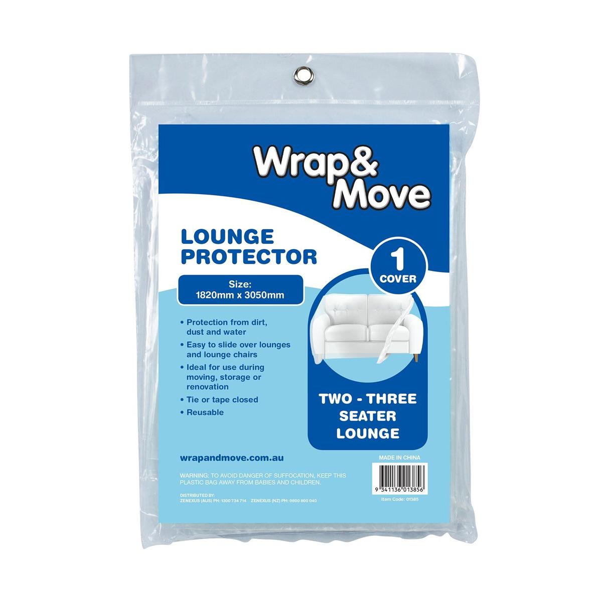 Wrap & Move 1820 x 3050mm Clear 2 - 3 Seater Lounge Protector ...