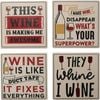 4pc LVD Ceramic Coasters Table Protector Square 9x9cm - Wine